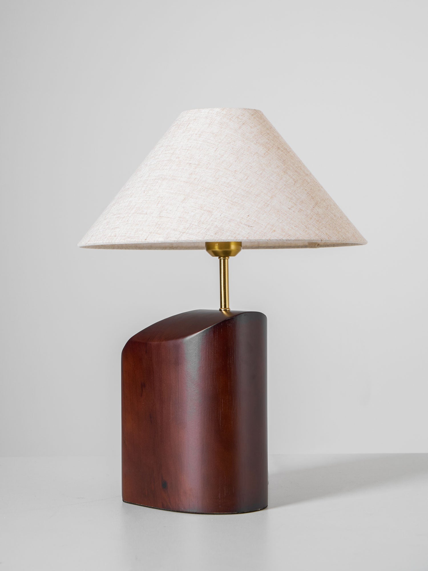 Halene Wood Fabric Table Lamp-Neutral Decor
