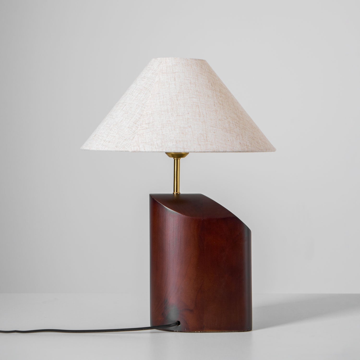 Halene Wood Fabric Table Lamp-Neutral Decor