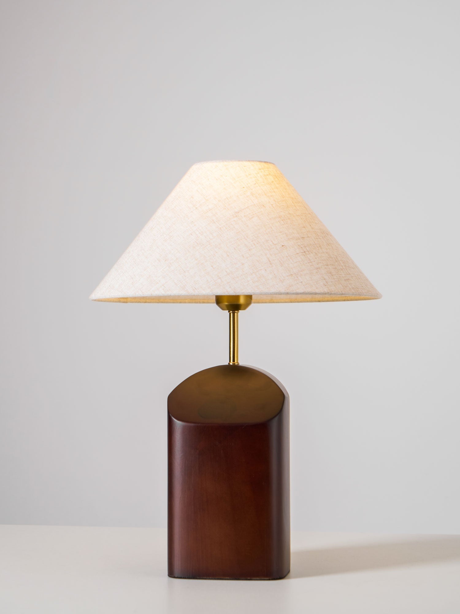 Halene Wood Fabric Table Lamp-Neutral Decor