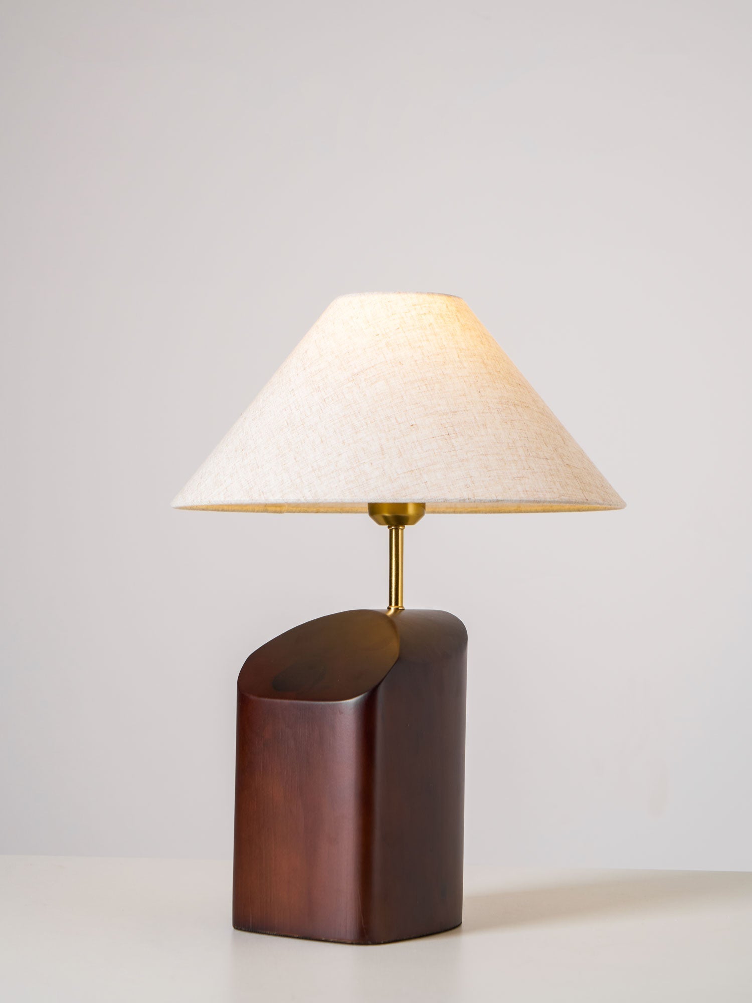 Halene Wood Fabric Table Lamp-Neutral Decor
