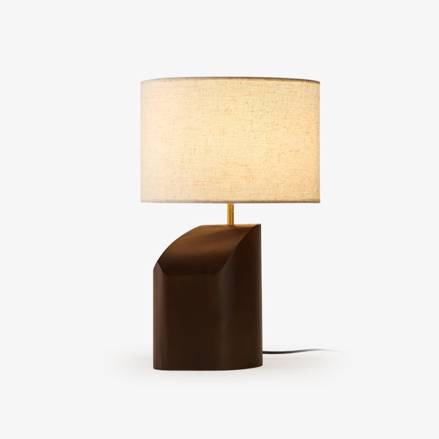 Halene Wood Fabric Table Lamp-Neutral Decor