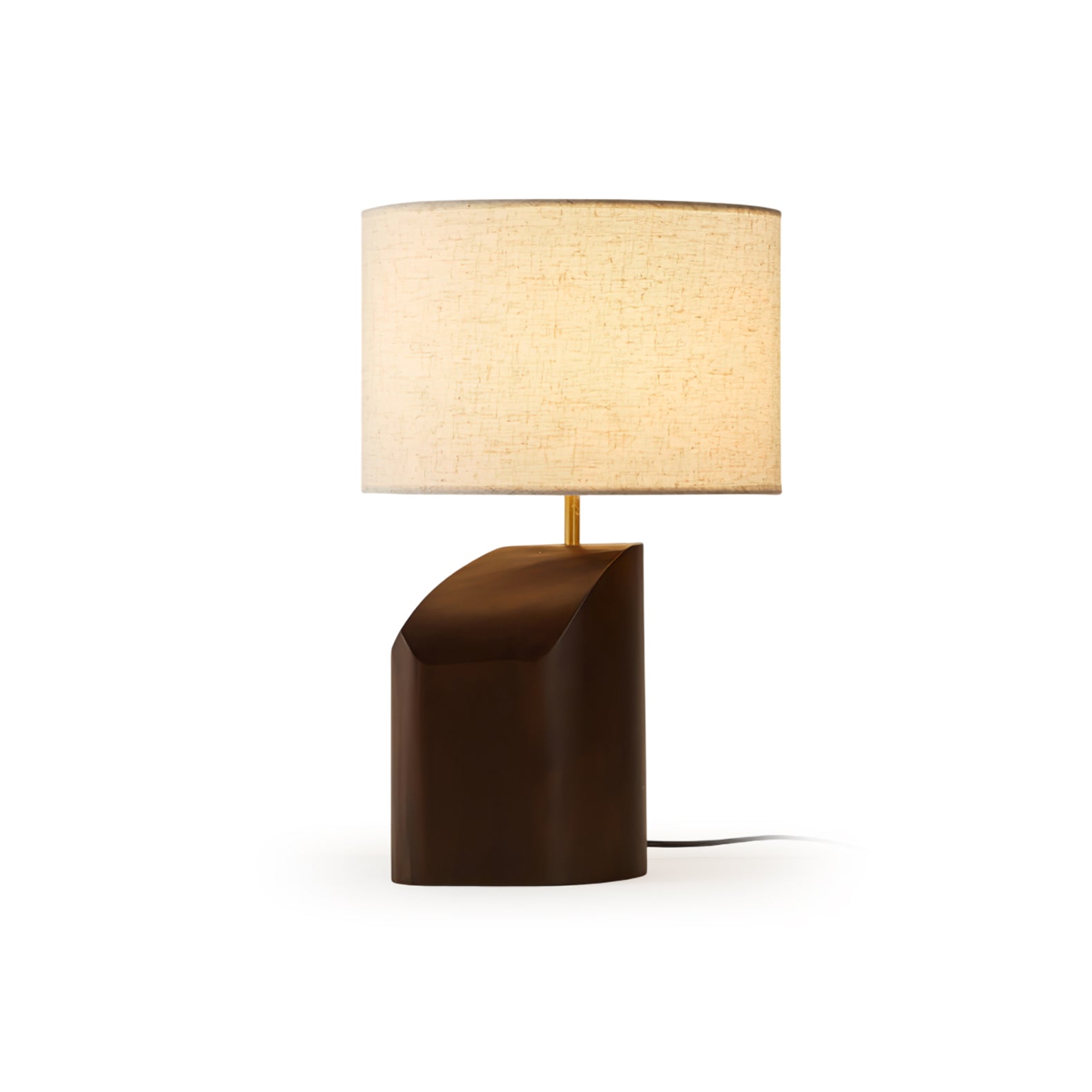 Halene Wood Fabric Table Lamp-Neutral Decor