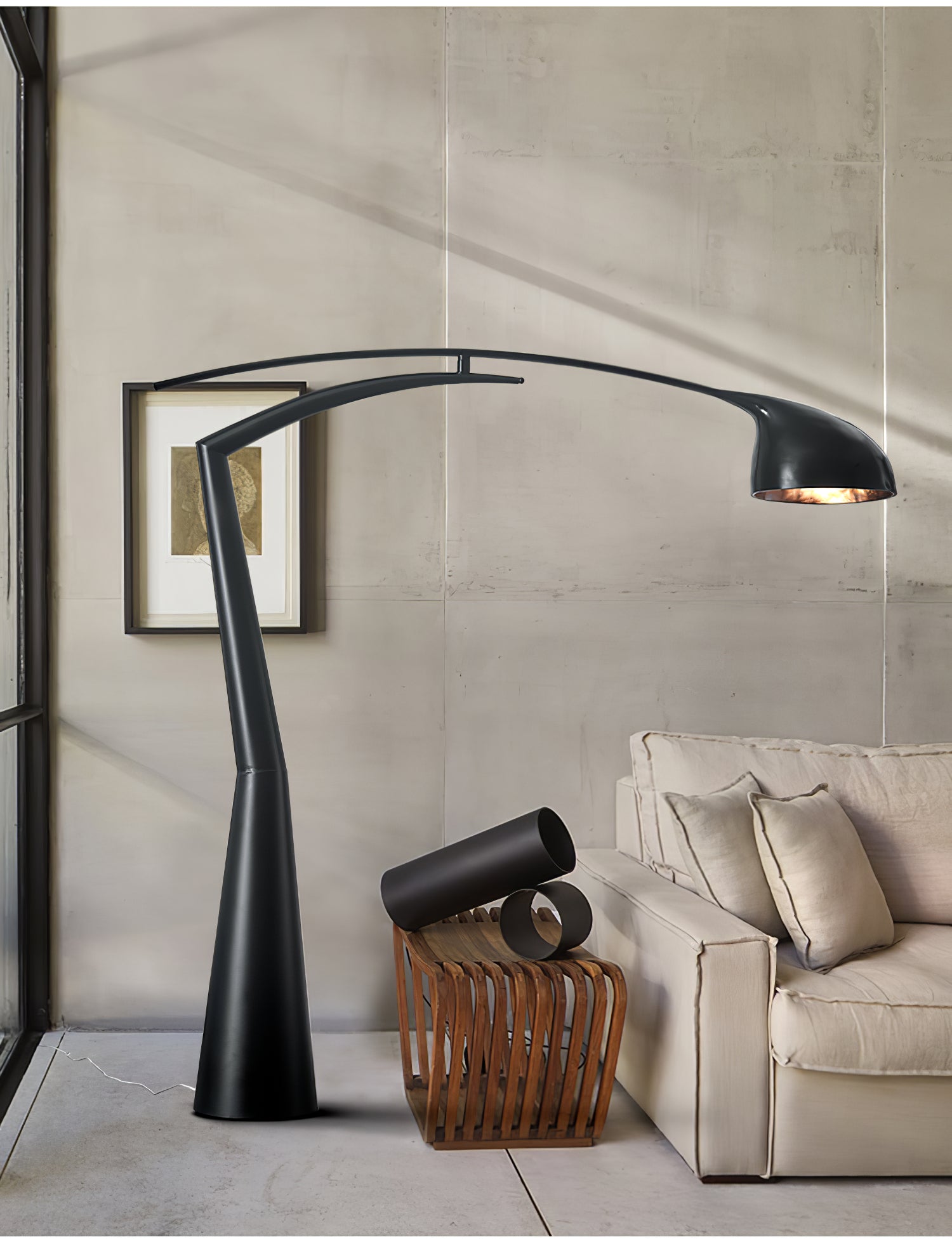 Daniel Plastic Floor Lamp-Neutral Decor