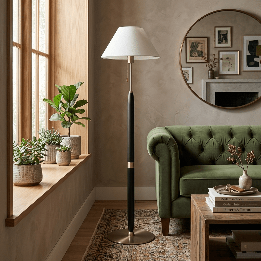 Arden Wood Floor Lamp-Neutral Decor