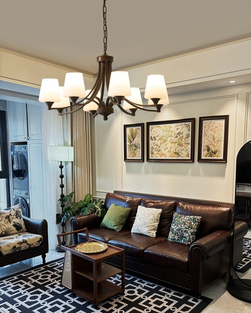 Ardena Elegance Vintage Classic Glass Chandelier-Neutral Decor