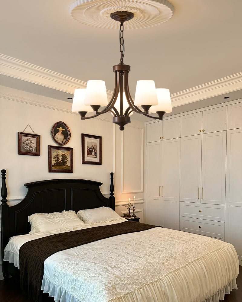 Ardena Elegance Vintage Classic Glass Chandelier-Neutral Decor