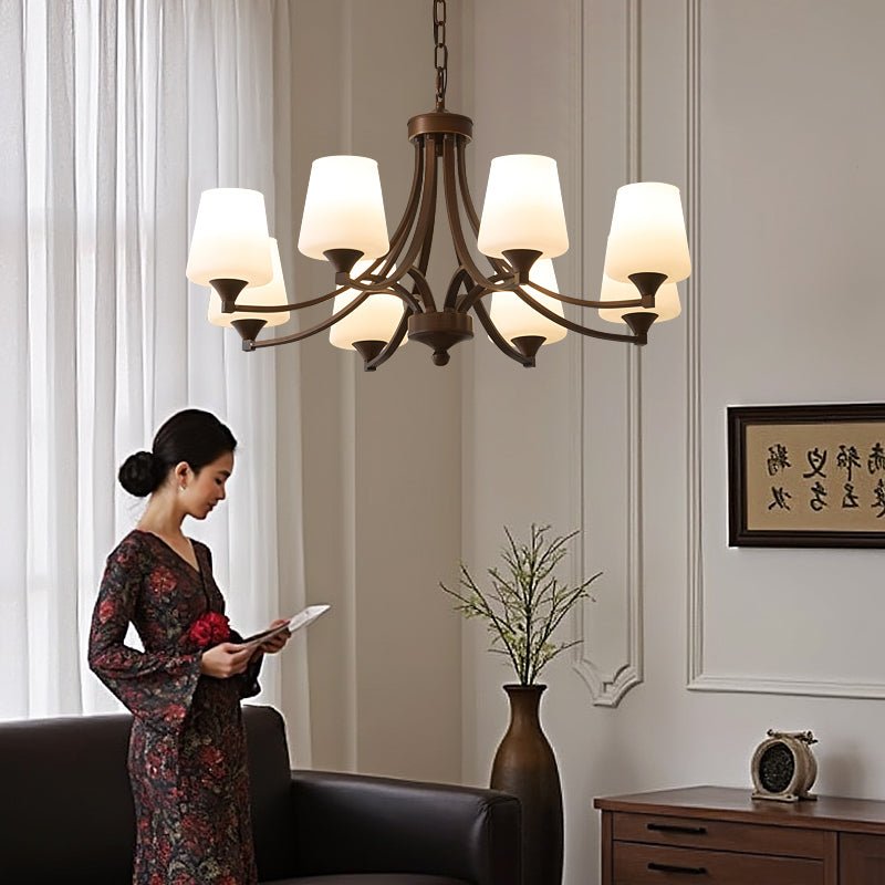 Ardena Elegance Vintage Classic Glass Chandelier-Neutral Decor