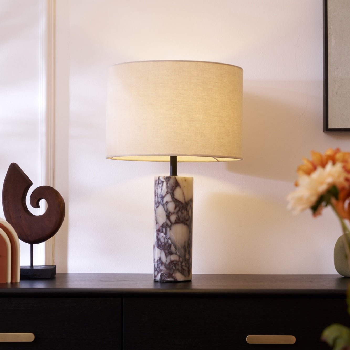 Vivo Elegant Marble Table Lamp-Neutral Decor