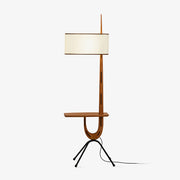 Vemara Mid Century Wood Floor Lamp-Neutral Decor