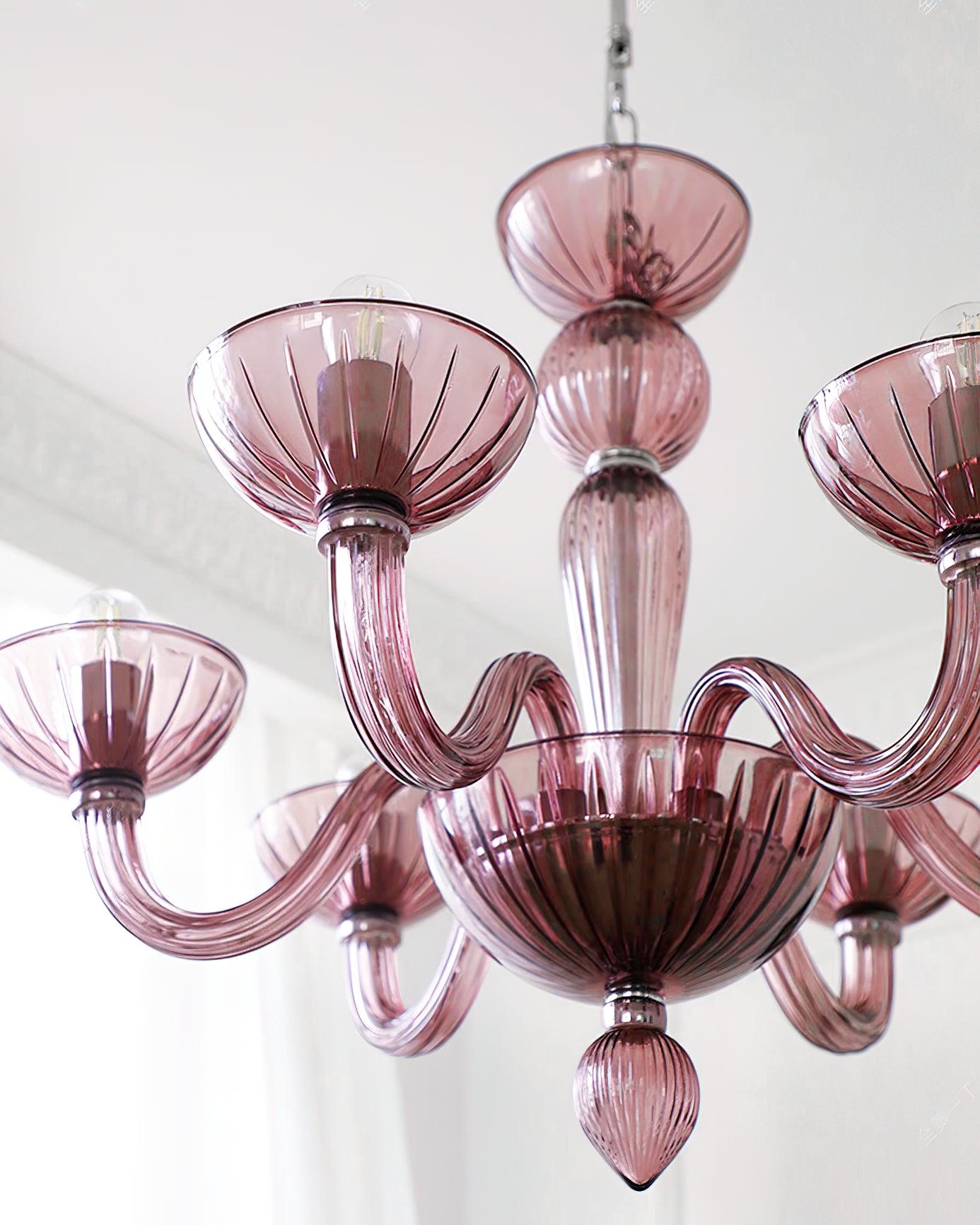 Lustra Chandelier Murano Glass Elegant Handcrafted-Neutral Decor