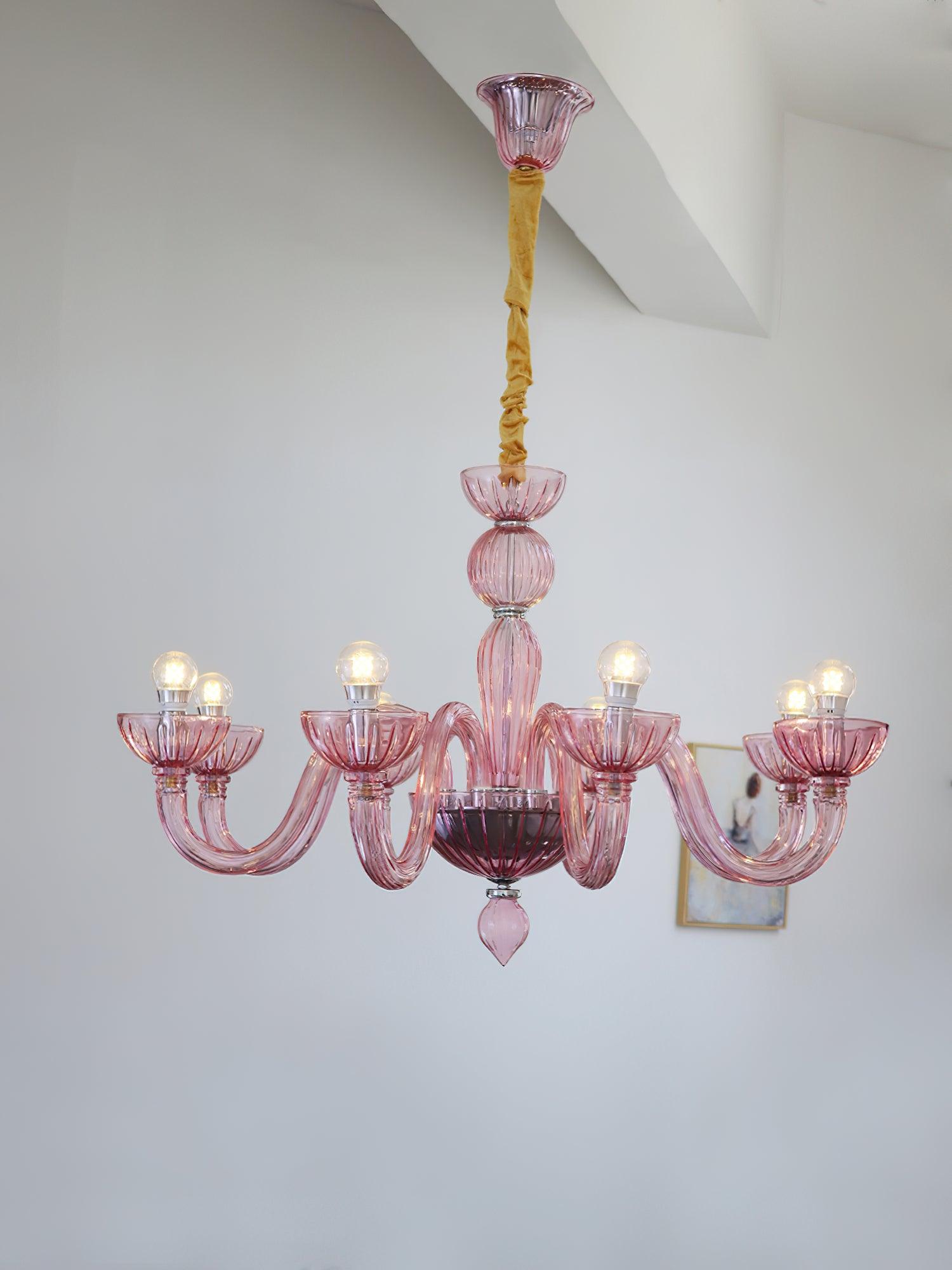 Lustra Chandelier Murano Glass Elegant Handcrafted-Neutral Decor