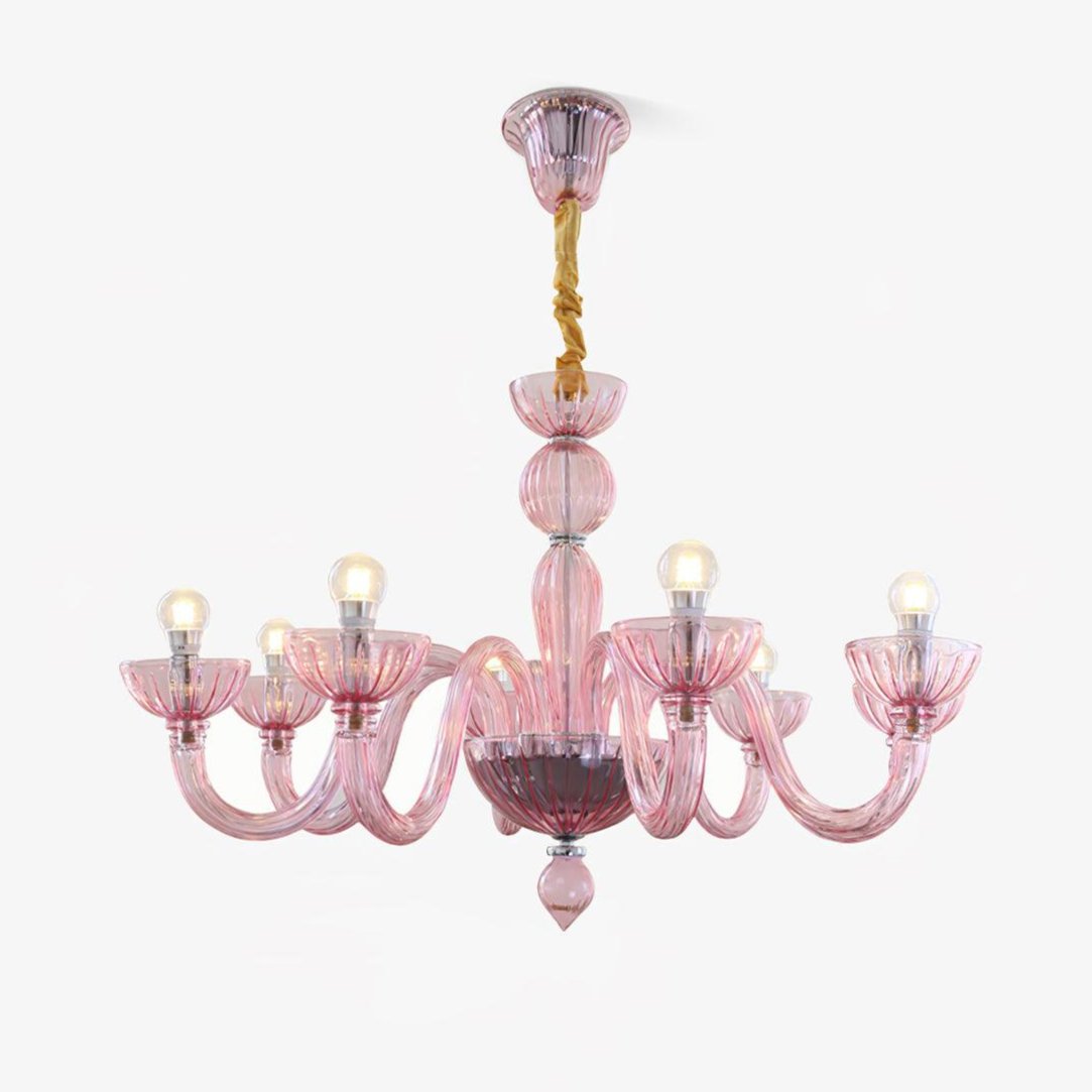 Lustra Chandelier Murano Glass Elegant Handcrafted-Neutral Decor