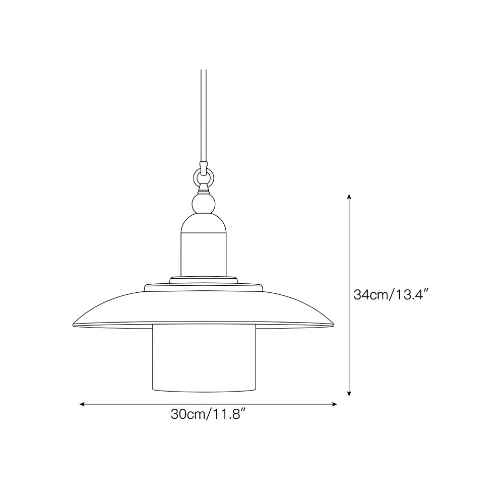 Argent Pendant Lamp in black finish against a white wall.