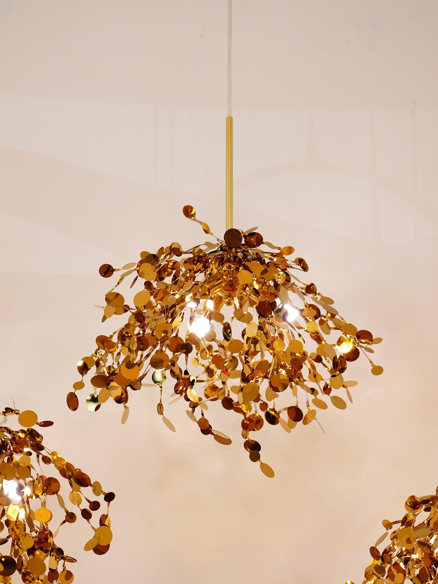 Grav Pendant Lamp Metallic Disc Cloud-Neutral Decor