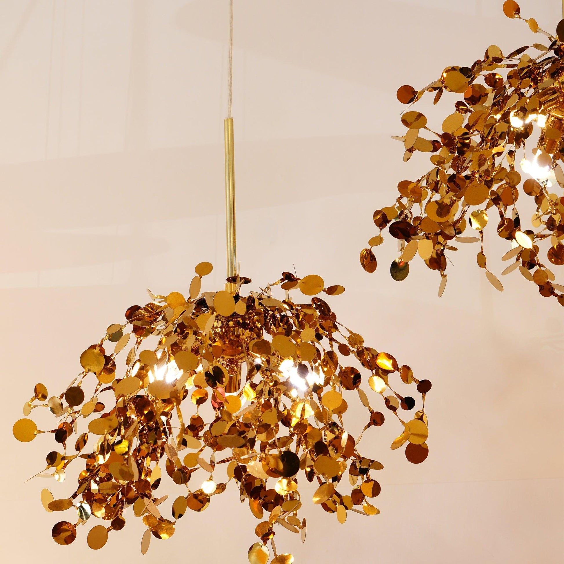 Grav Pendant Lamp Metallic Disc Cloud-Neutral Decor