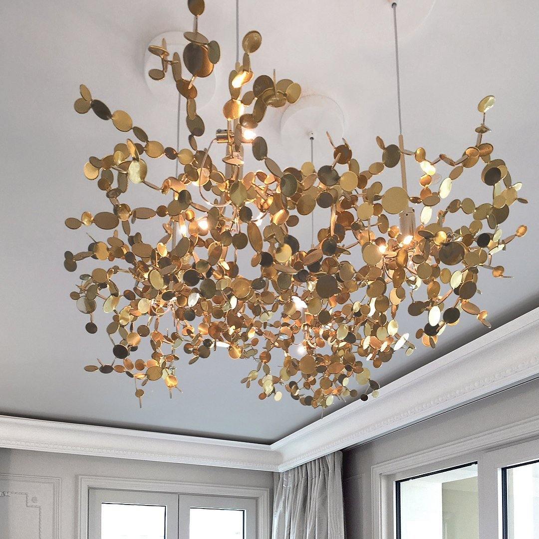 Grav Pendant Lamp Metallic Disc Cloud-Neutral Decor