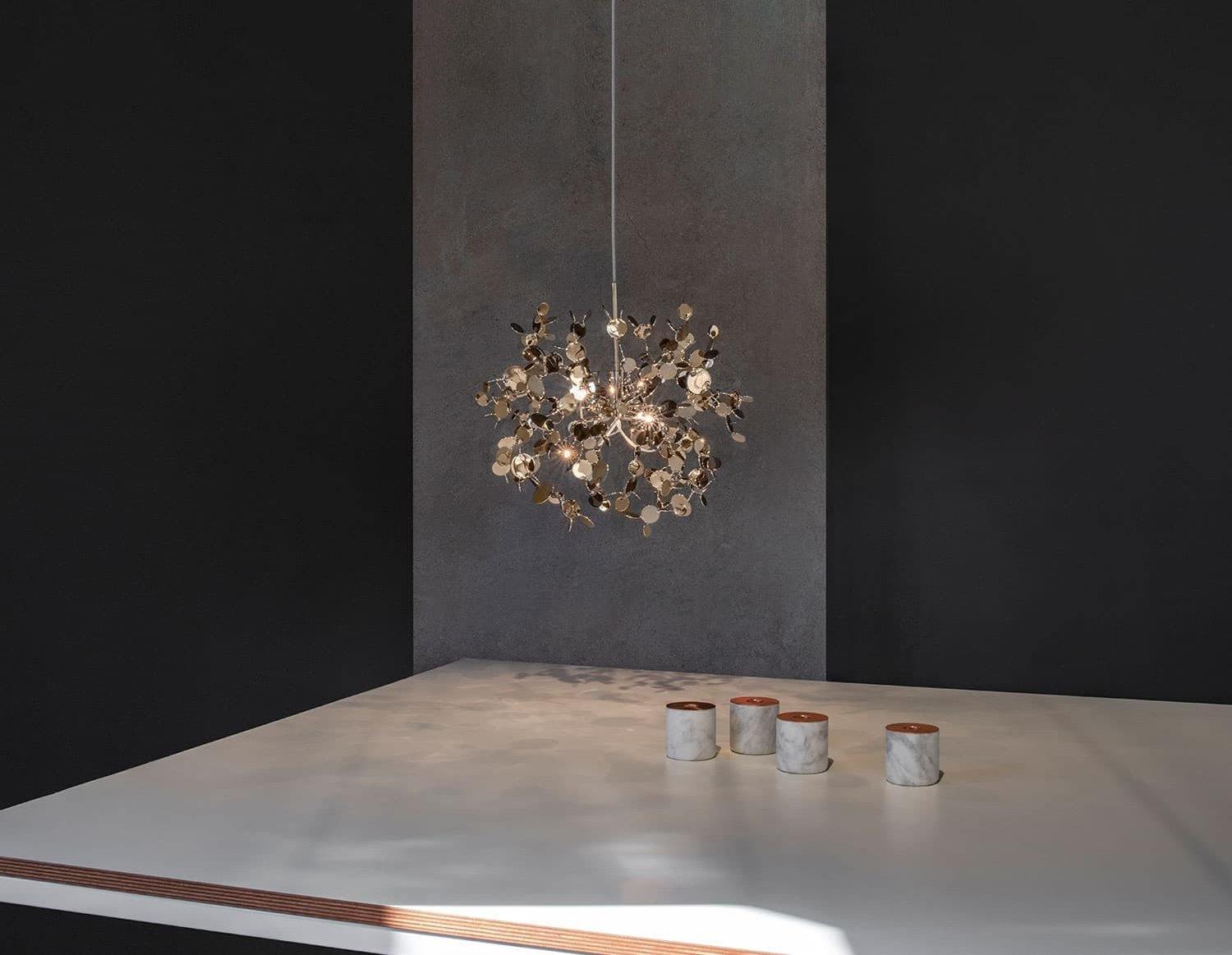 Grav Pendant Lamp Metallic Disc Cloud-Neutral Decor