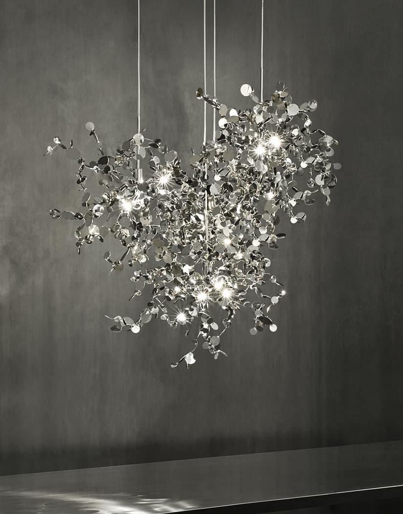 Grav Pendant Lamp Metallic Disc Cloud-Neutral Decor