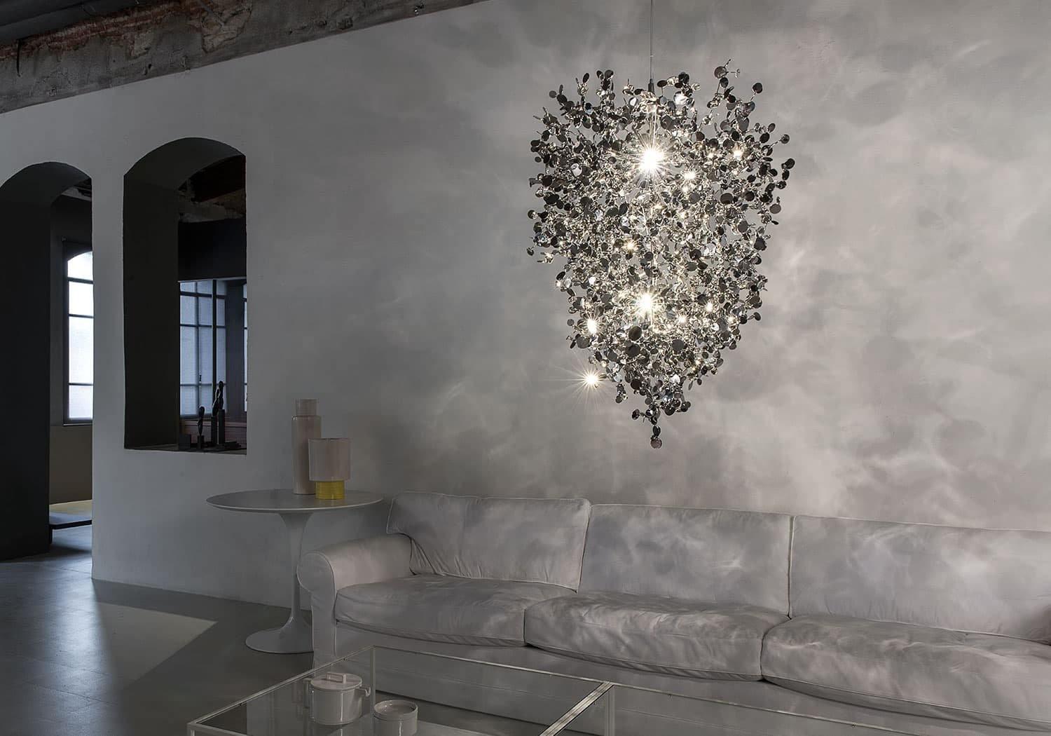 Grav Pendant Lamp Metallic Disc Cloud-Neutral Decor