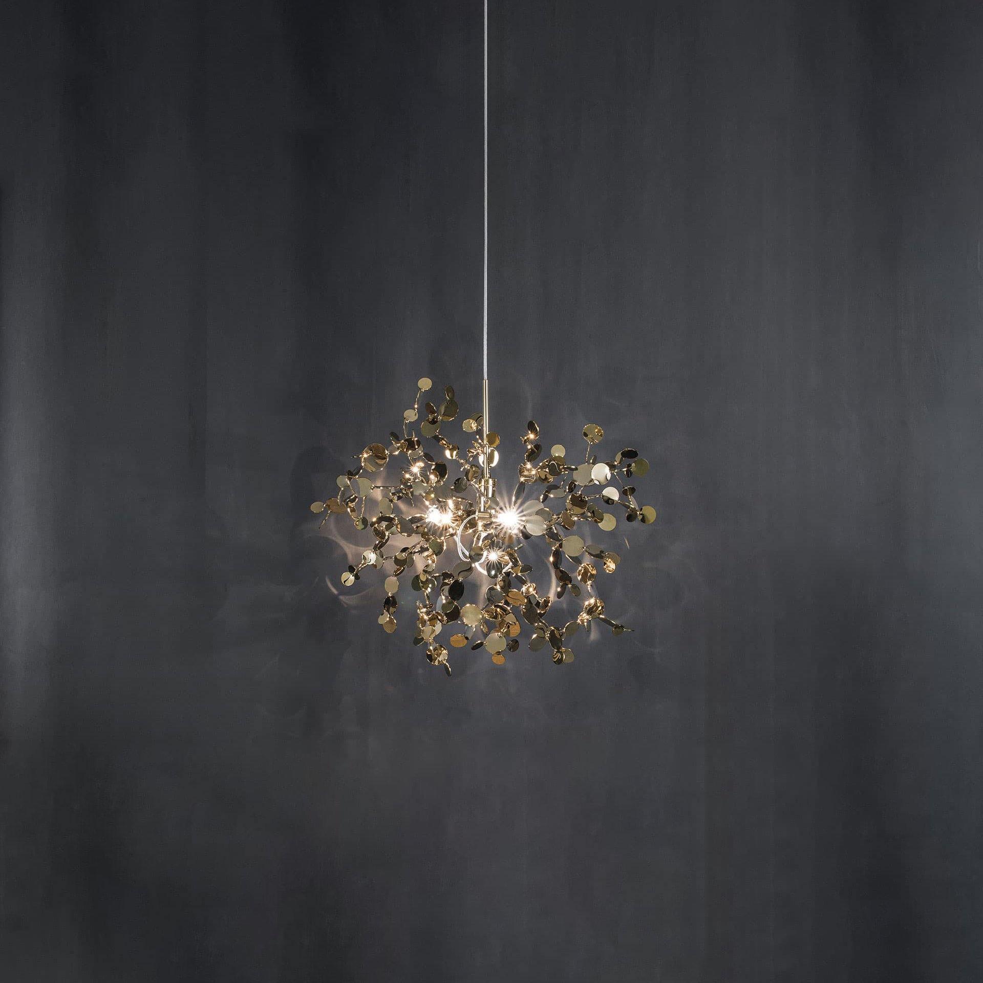 Grav Pendant Lamp Metallic Disc Cloud-Neutral Decor