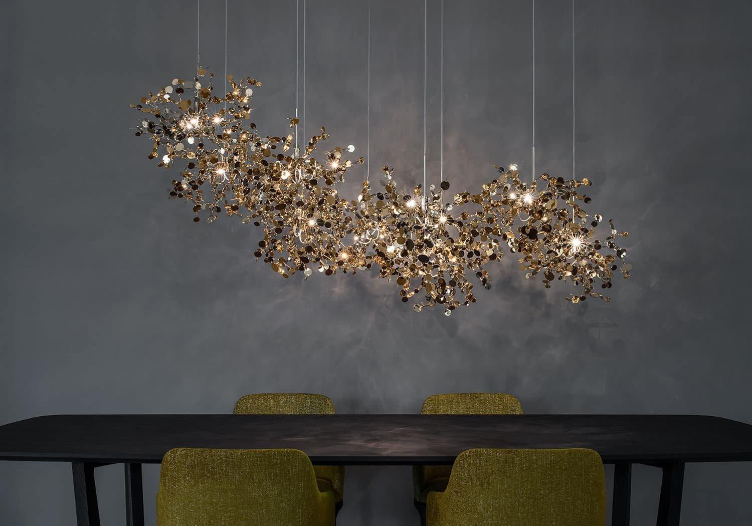 Grav Pendant Lamp Metallic Disc Cloud-Neutral Decor