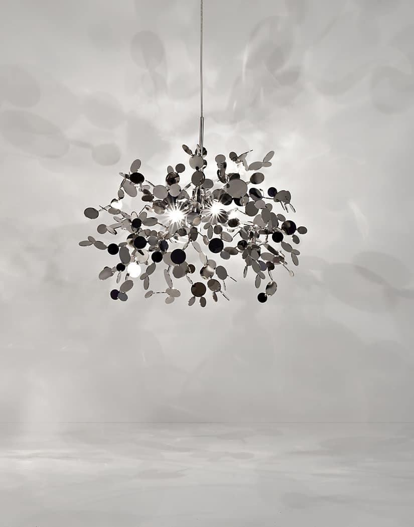 Grav Pendant Lamp Metallic Disc Cloud-Neutral Decor