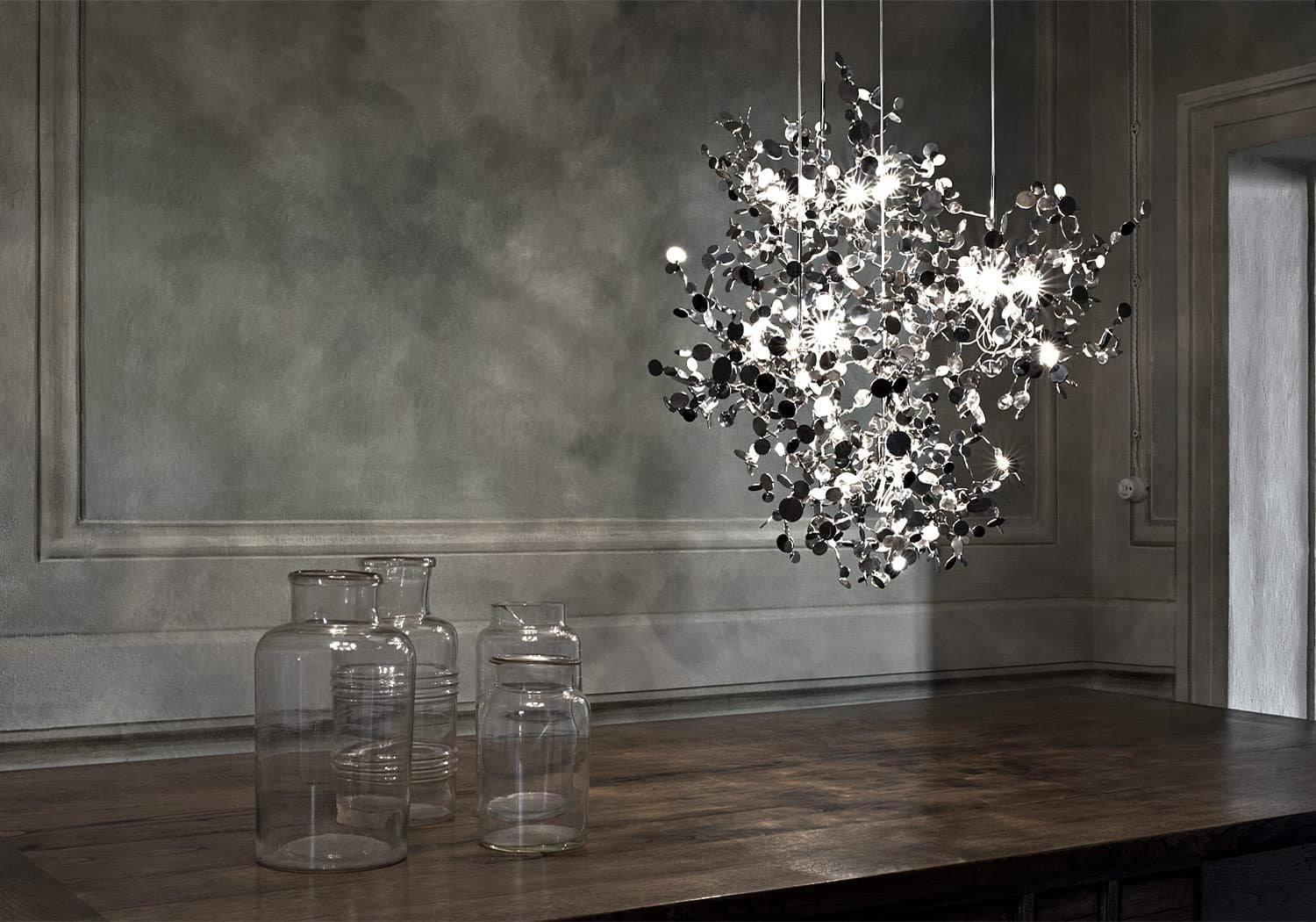 Grav Pendant Lamp Metallic Disc Cloud-Neutral Decor