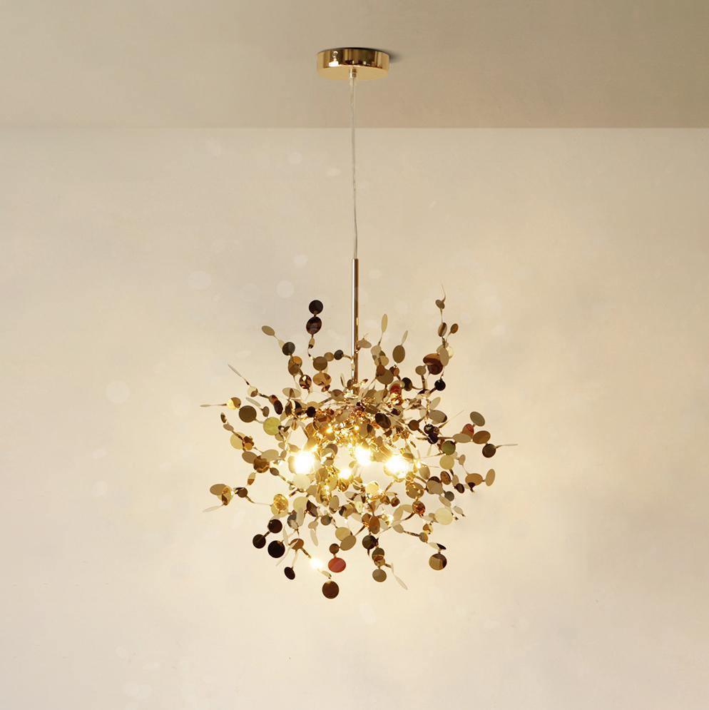 Grav Pendant Lamp Metallic Disc Cloud-Neutral Decor