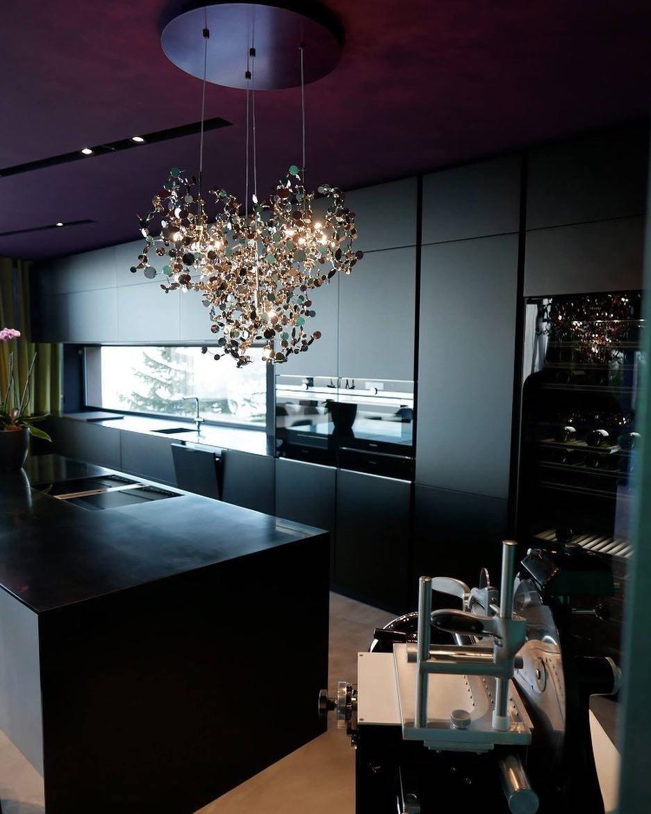 Grav Pendant Lamp Metallic Disc Cloud-Neutral Decor