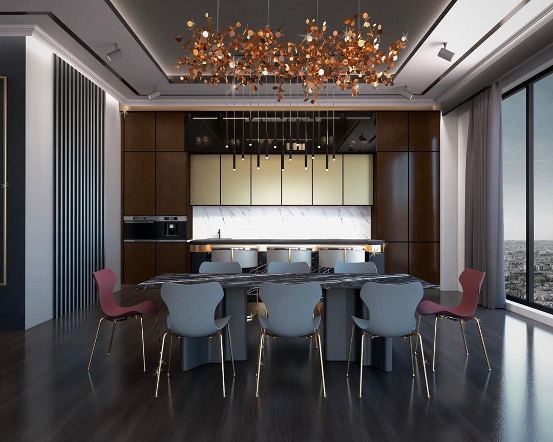 Grav Pendant Lamp Metallic Disc Cloud-Neutral Decor