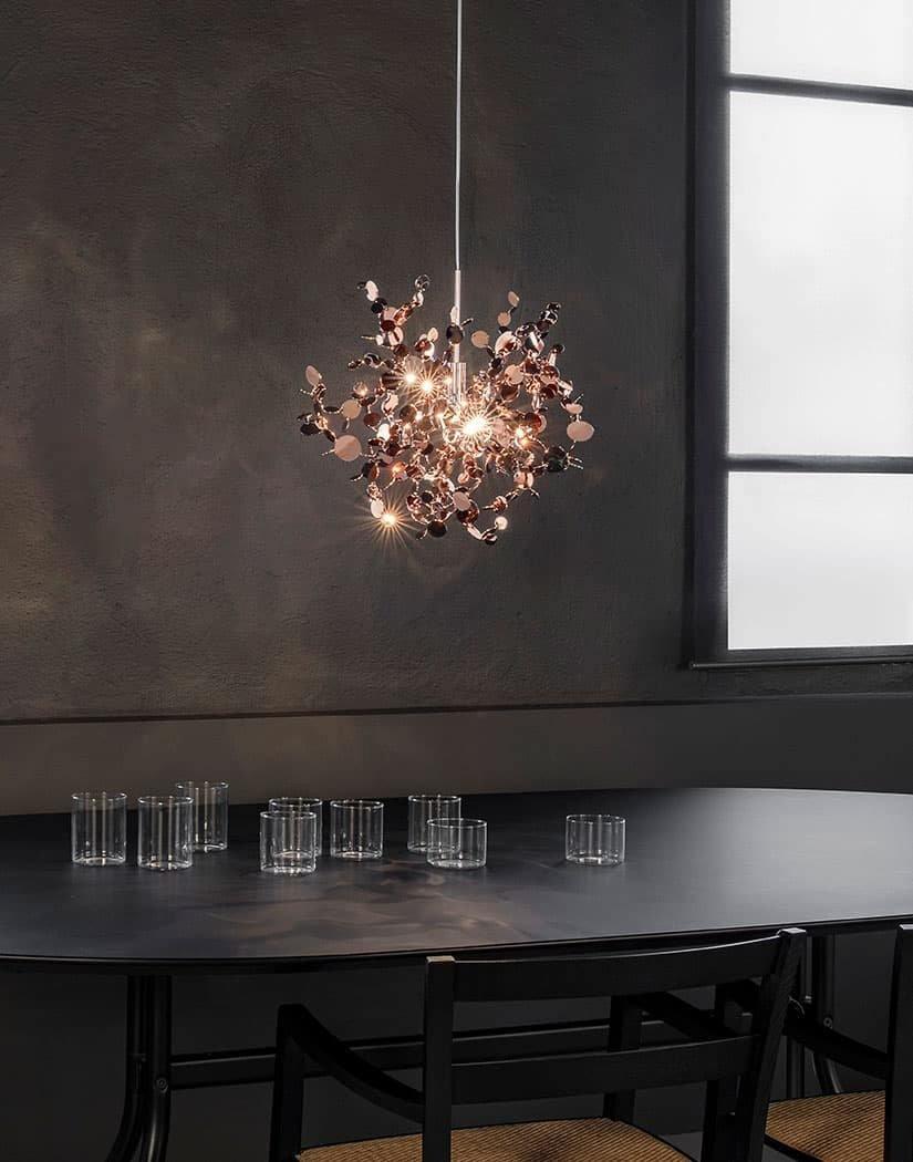 Grav Pendant Lamp Metallic Disc Cloud-Neutral Decor