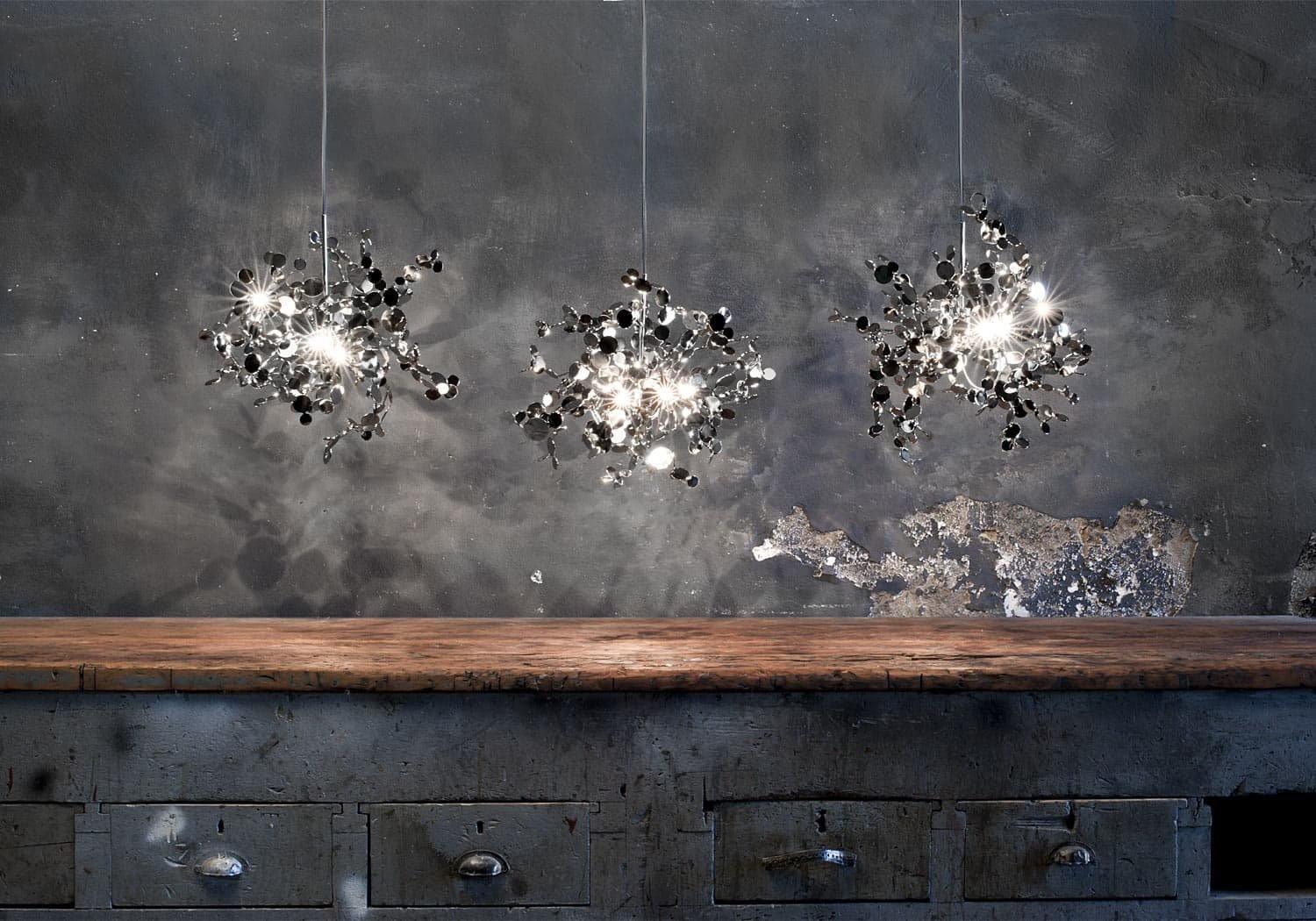 Grav Pendant Lamp Metallic Disc Cloud-Neutral Decor