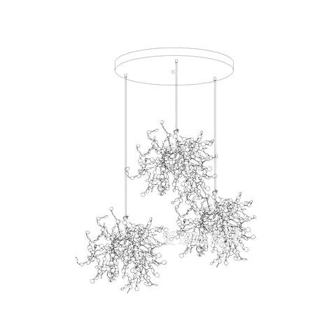 Grav Pendant Lamp Metallic Disc Cloud-Neutral Decor