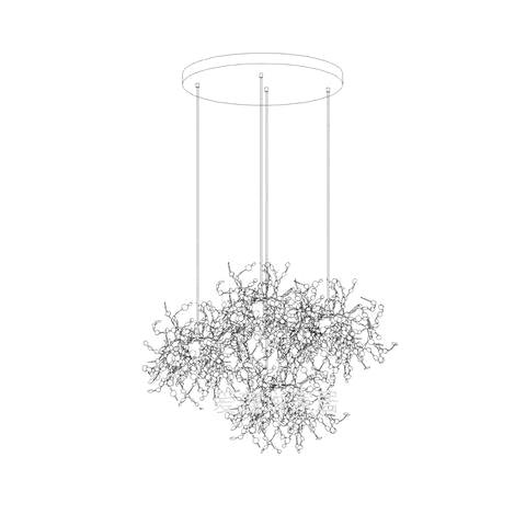 Grav Pendant Lamp Metallic Disc Cloud-Neutral Decor