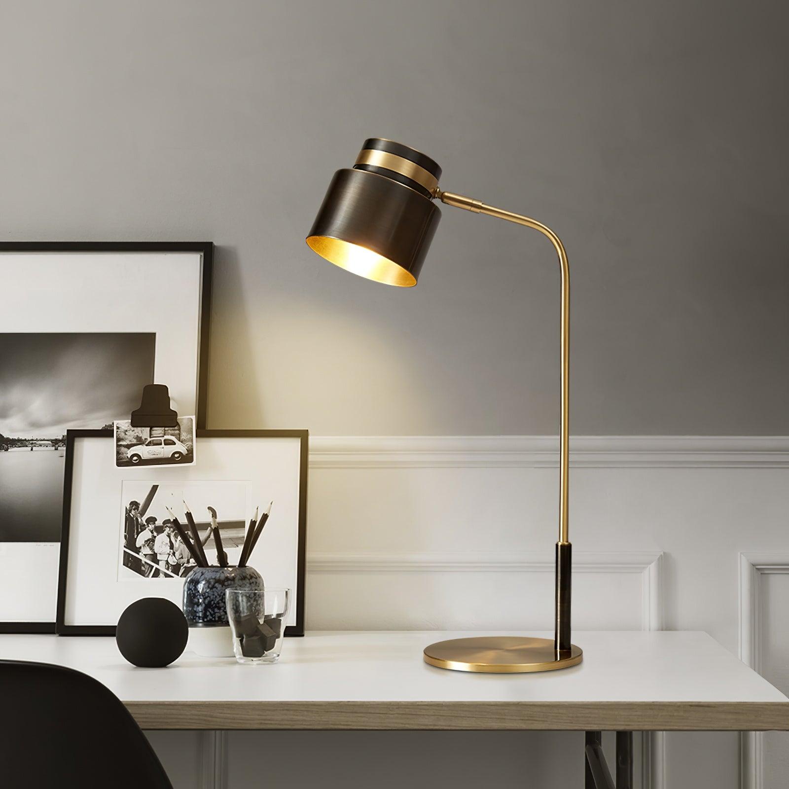 Zorase Brass Industrial Table Lamp-Neutral Decor