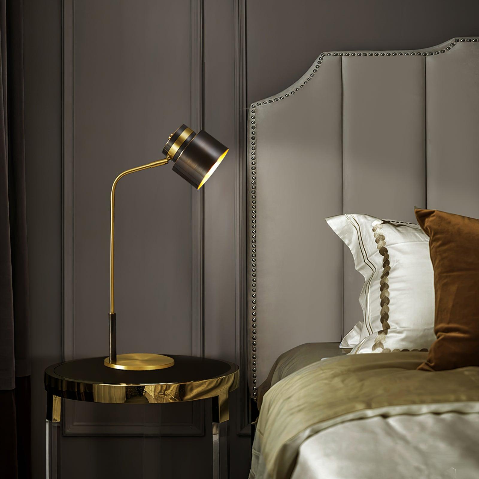 Zorase Brass Industrial Table Lamp-Neutral Decor