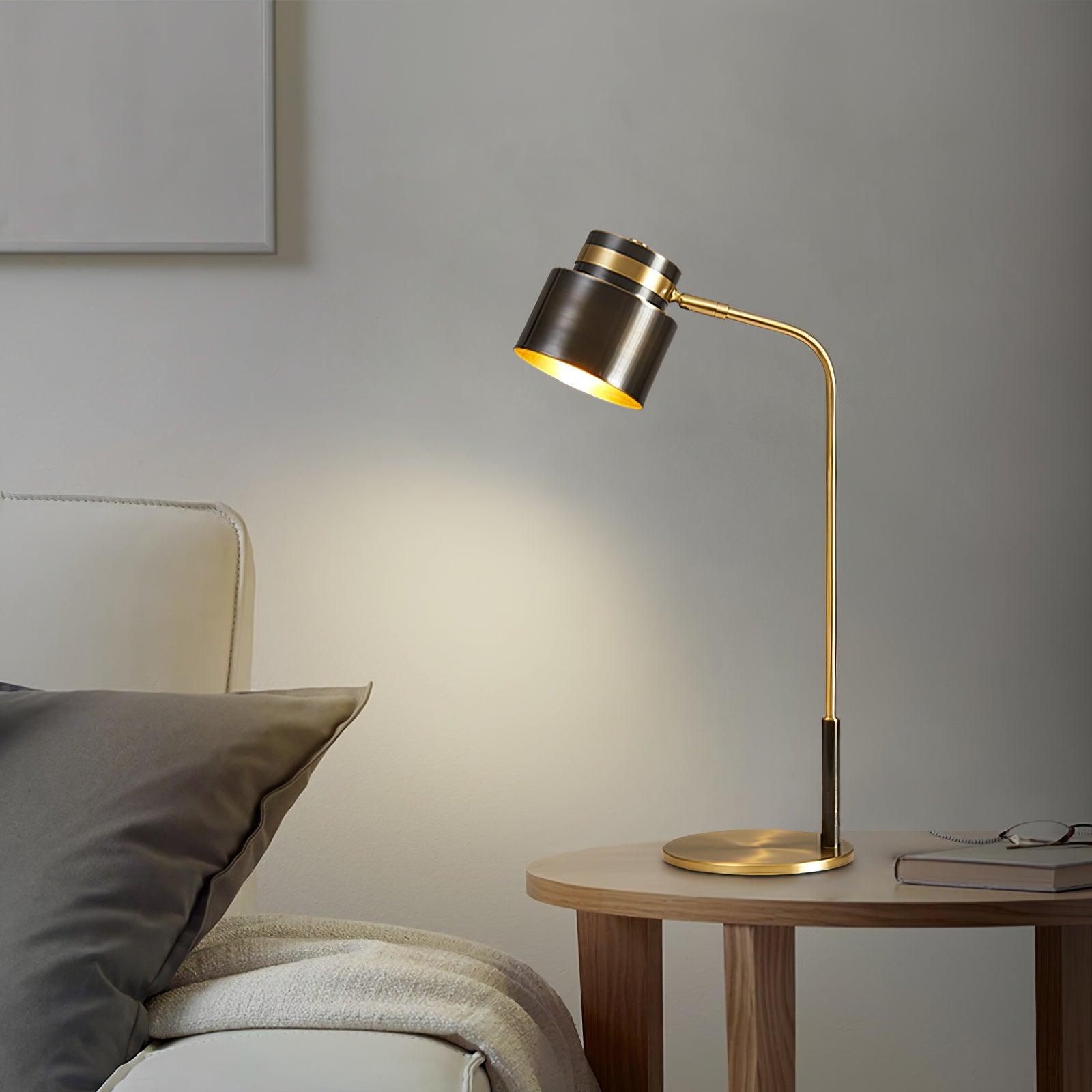 Zorase Brass Industrial Table Lamp-Neutral Decor