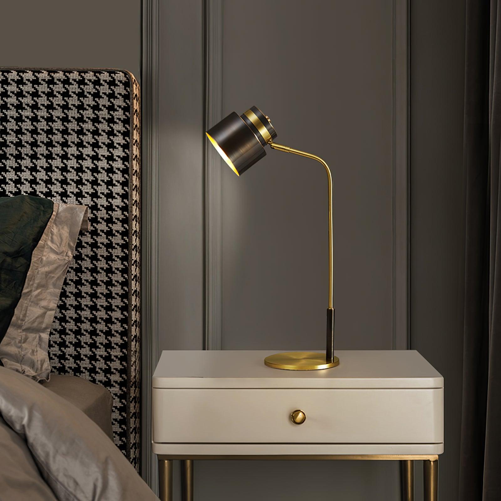 Zorase Brass Industrial Table Lamp-Neutral Decor
