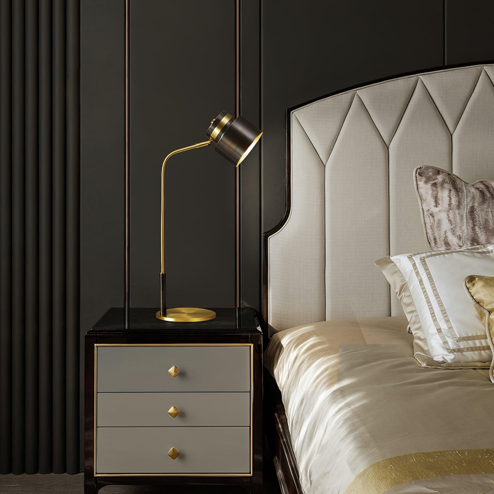 Zorase Brass Industrial Table Lamp-Neutral Decor