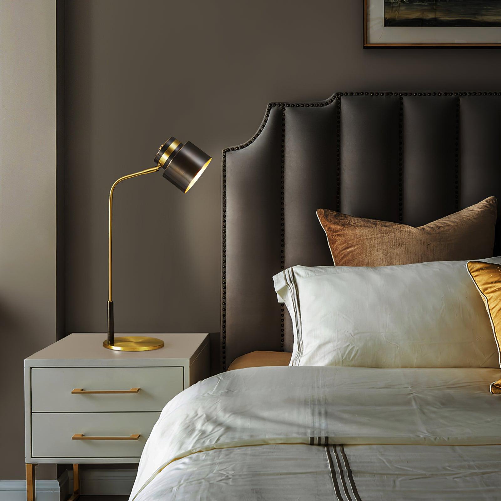 Zorase Brass Industrial Table Lamp-Neutral Decor