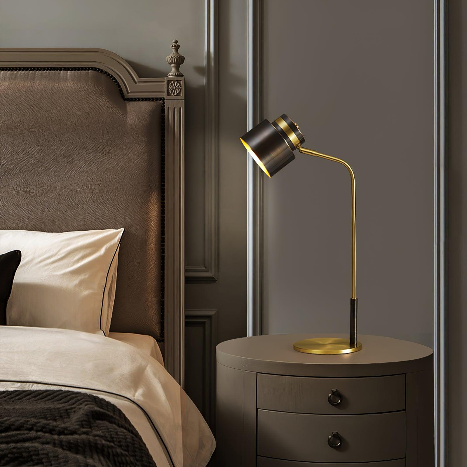 Zorase Brass Industrial Table Lamp-Neutral Decor