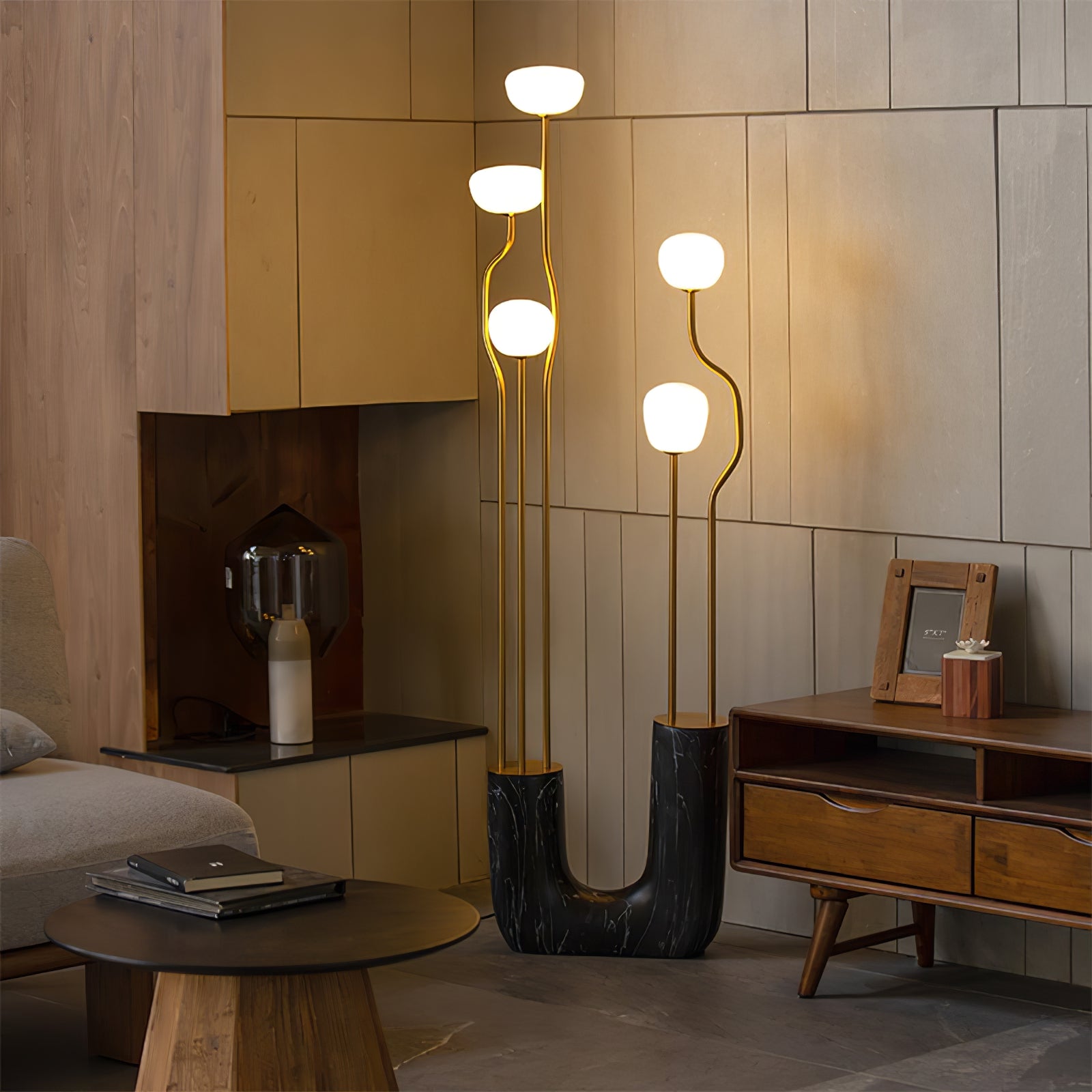 Lumon Marble Brass Modern Floor Lamp-Neutral Decor