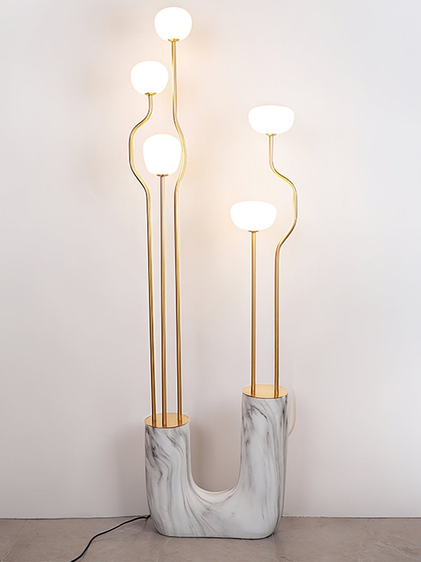 Lumon Marble Brass Modern Floor Lamp-Neutral Decor