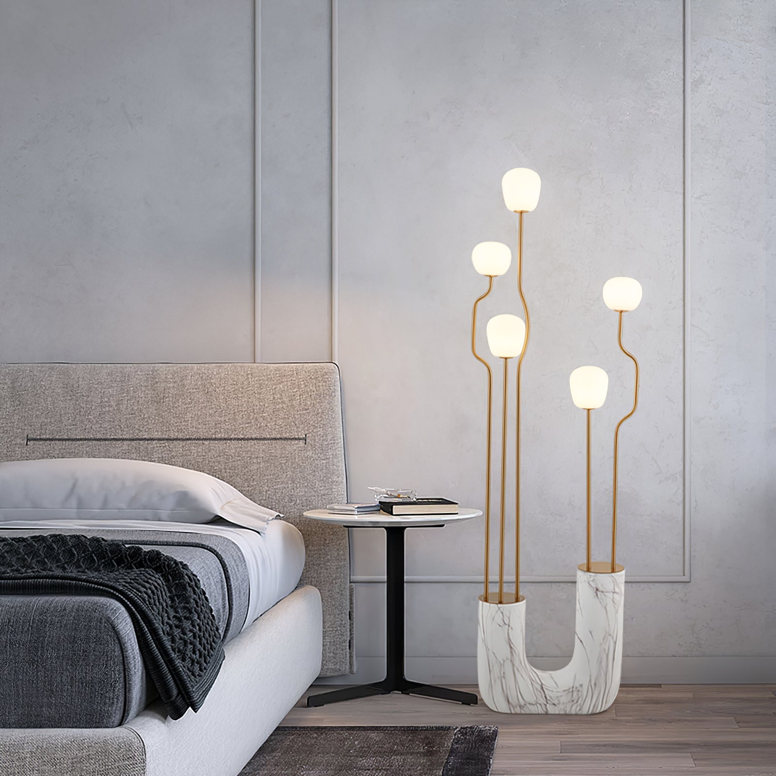 Lumon Marble Brass Modern Floor Lamp-Neutral Decor