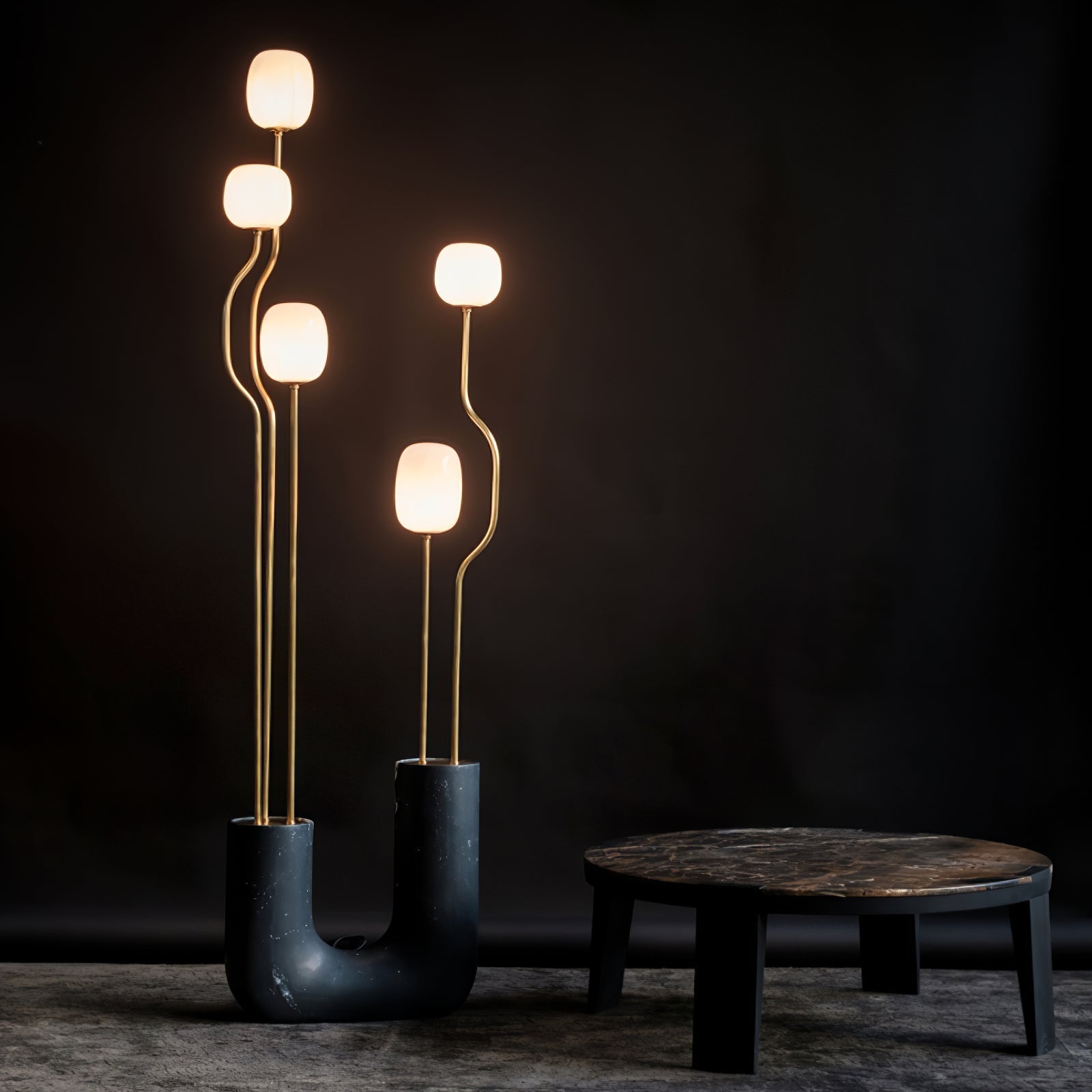 Lumon Marble Brass Modern Floor Lamp-Neutral Decor