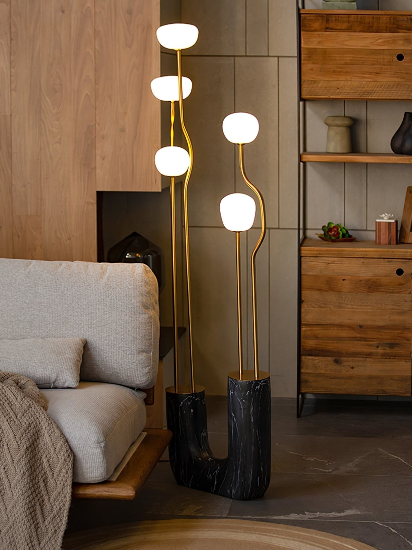 Lumon Marble Brass Modern Floor Lamp-Neutral Decor