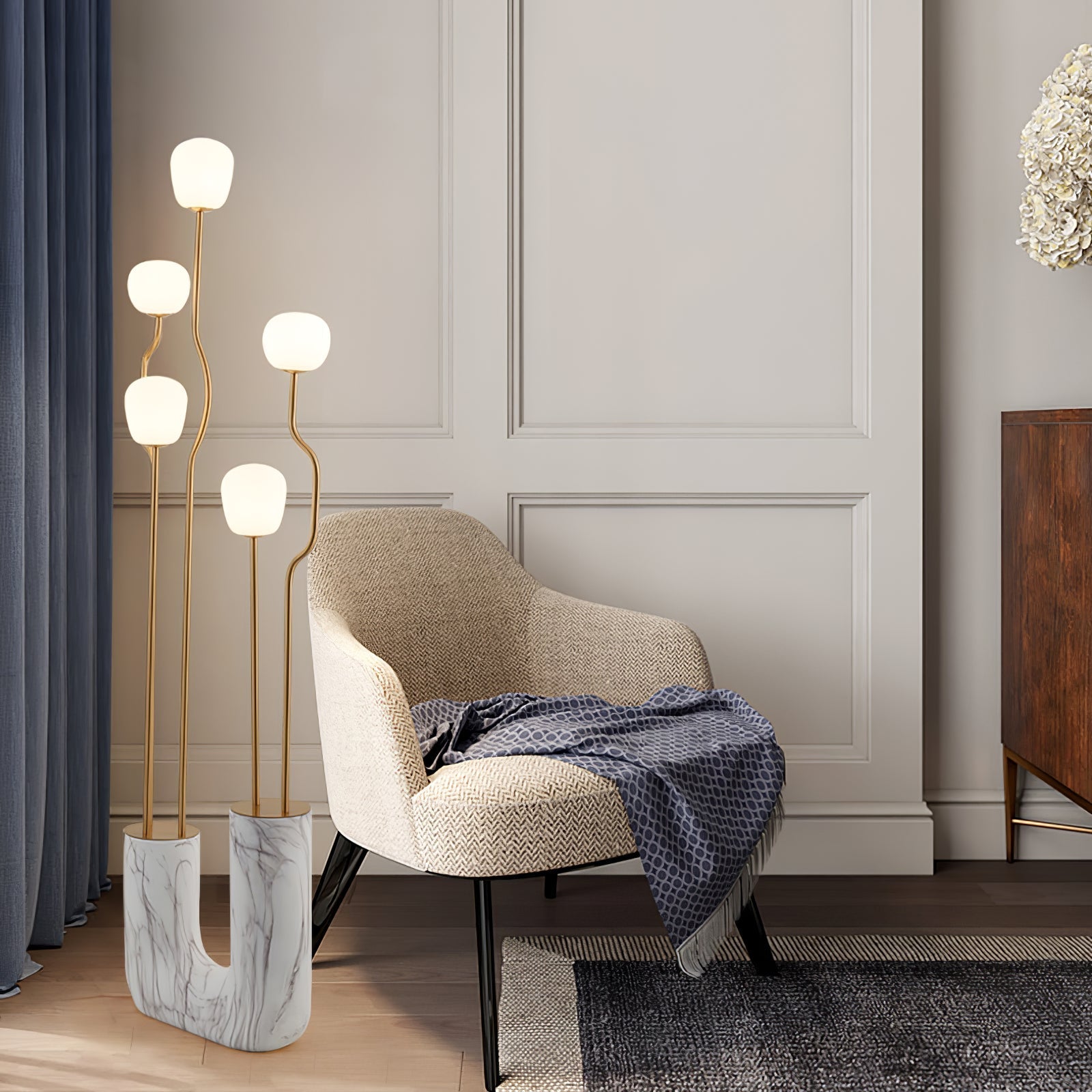 Lumon Marble Brass Modern Floor Lamp-Neutral Decor