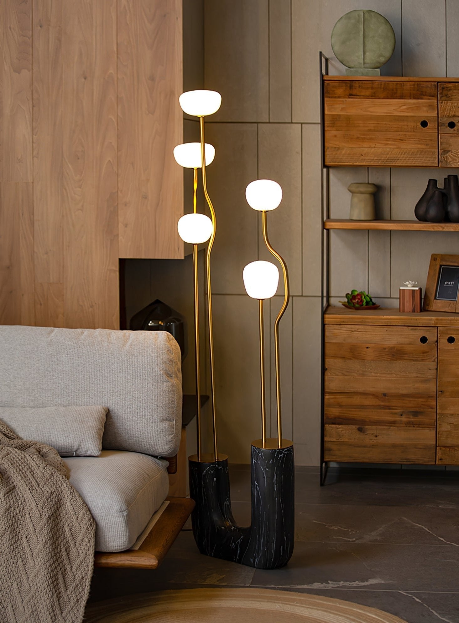Lumon Marble Brass Modern Floor Lamp-Neutral Decor