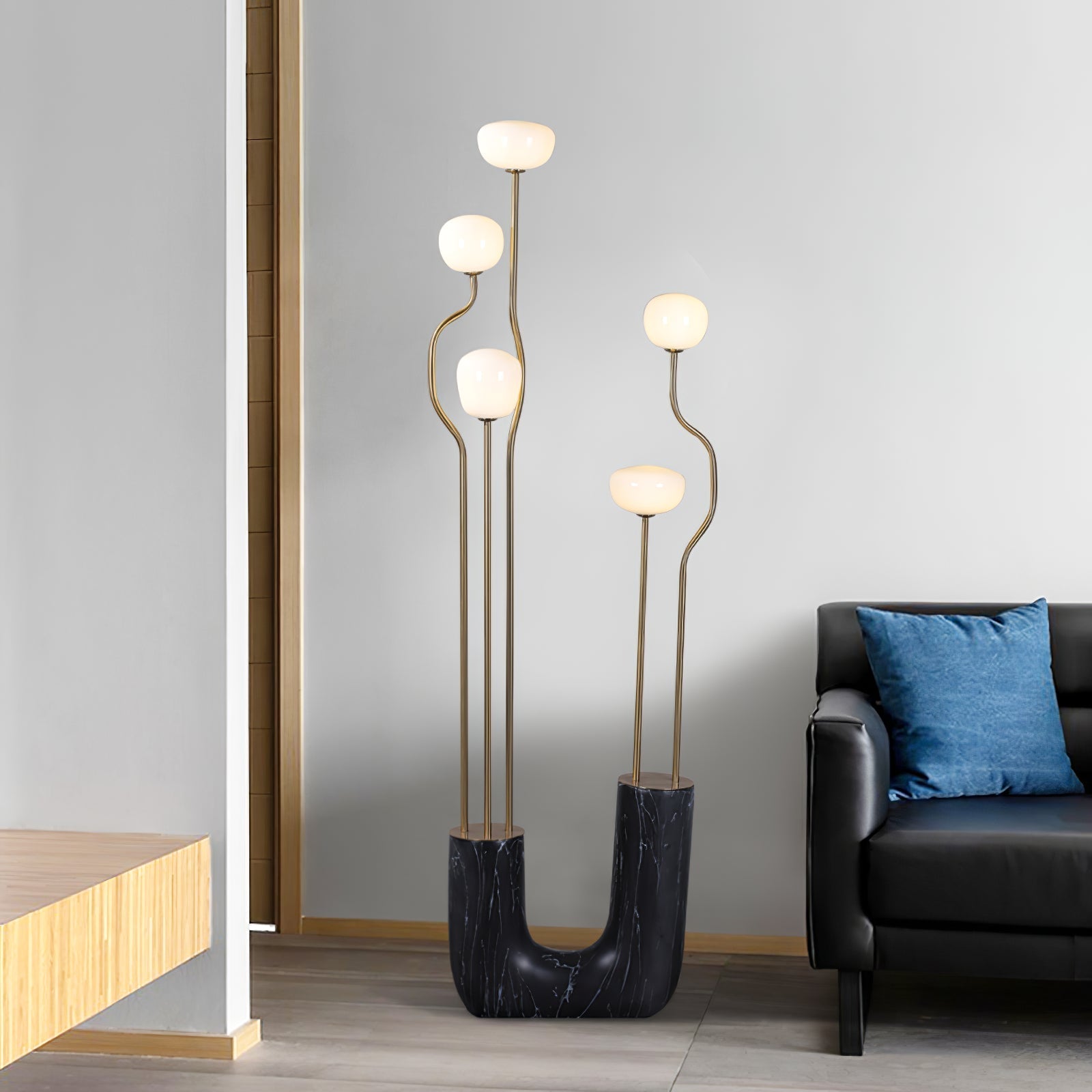 Lumon Marble Brass Modern Floor Lamp-Neutral Decor