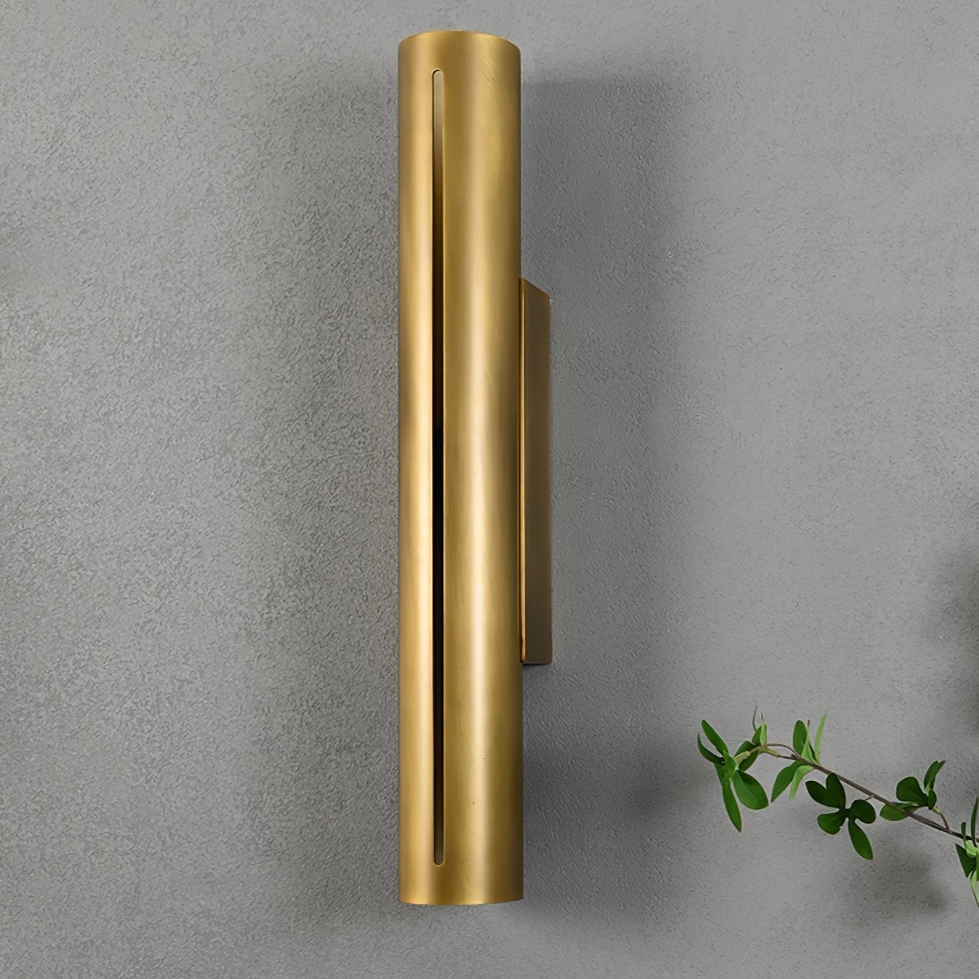 Avsilara Modern Minimalist Cylinder Brass Wall Light-Neutral Decor